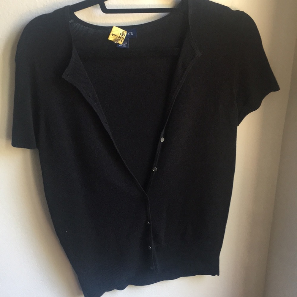 Medium Ann Taylor Black Short Sleeve Sweater